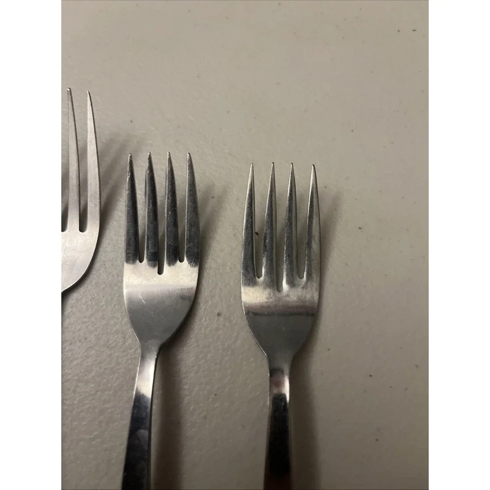 Stainless by Englishtown Japan MCM Spoon Forks Lot Of 6‎